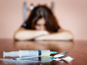 Woman struggling with heroin addiction